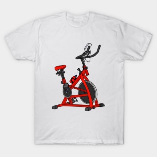 Red Spinning Bike Spin Bicycle T-Shirt